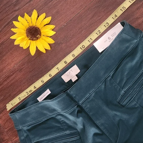 Loft Green Skinny Ankle Trousers Pants - Picture 5 of 7